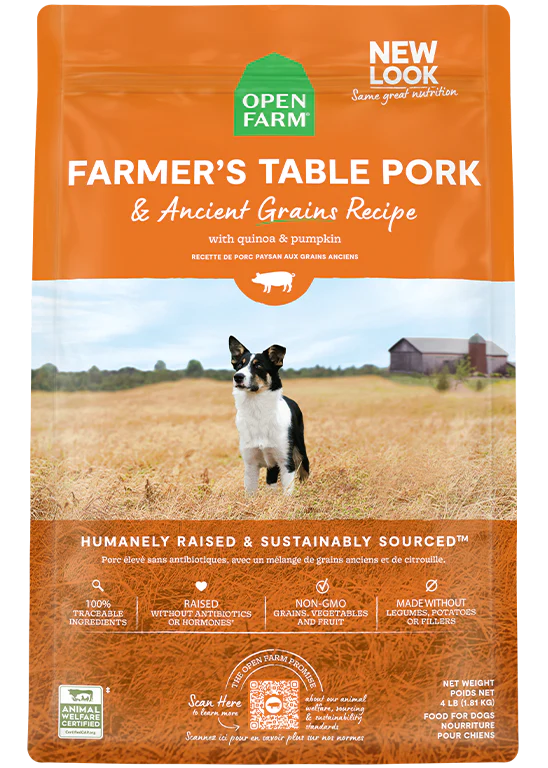 Open Farm Ancient Grain Dog Food Pork