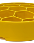 SodaPup Dog Toys - Honeycomb Design eBowl Enrichment Slow Feeder Bowl for Dogs: Yellow