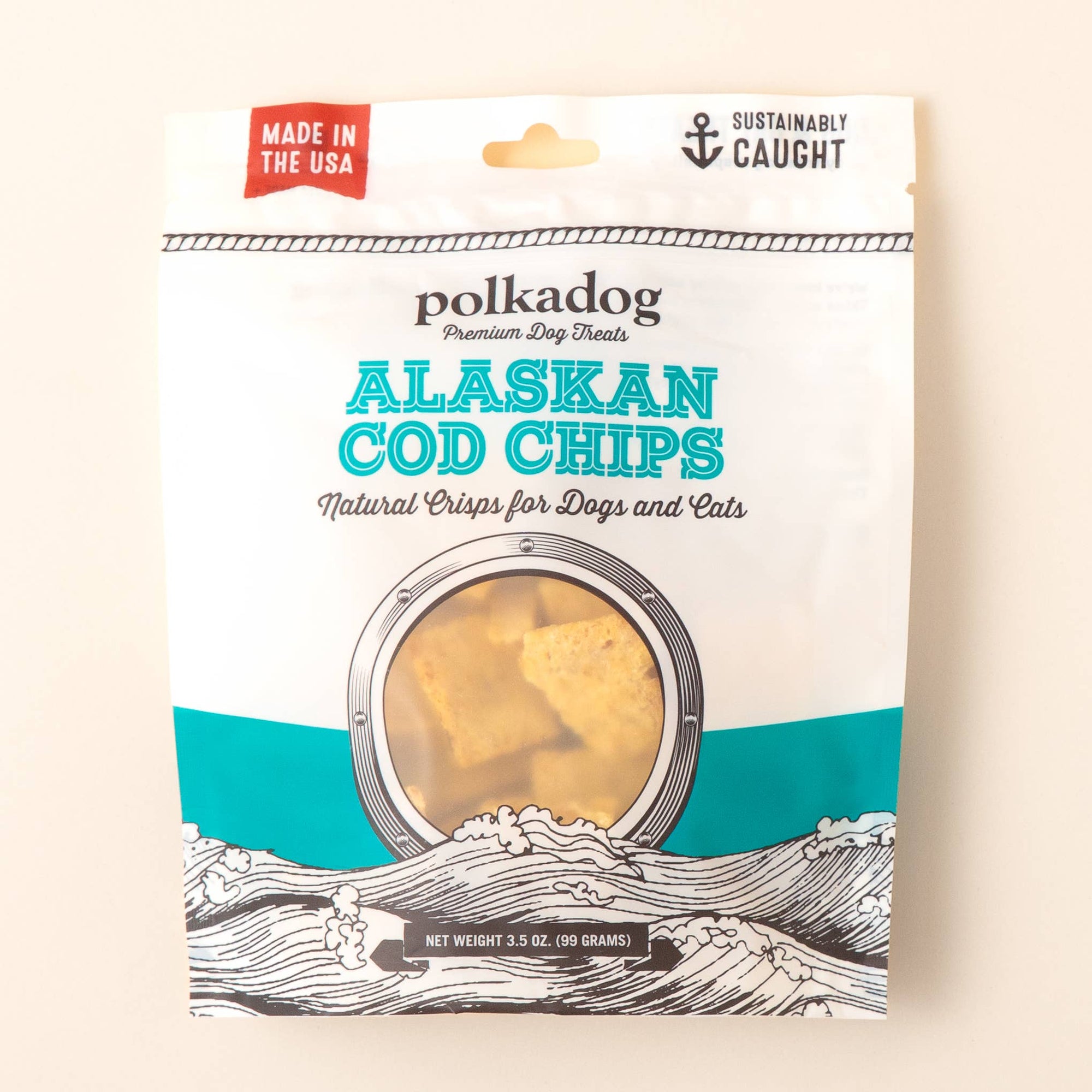 Polkadog - Alaskan Cod Chips - 3.5oz - Dog Treats