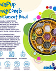 SodaPup Dog Toys - Honeycomb Design eBowl Enrichment Slow Feeder Bowl for Dogs: Yellow