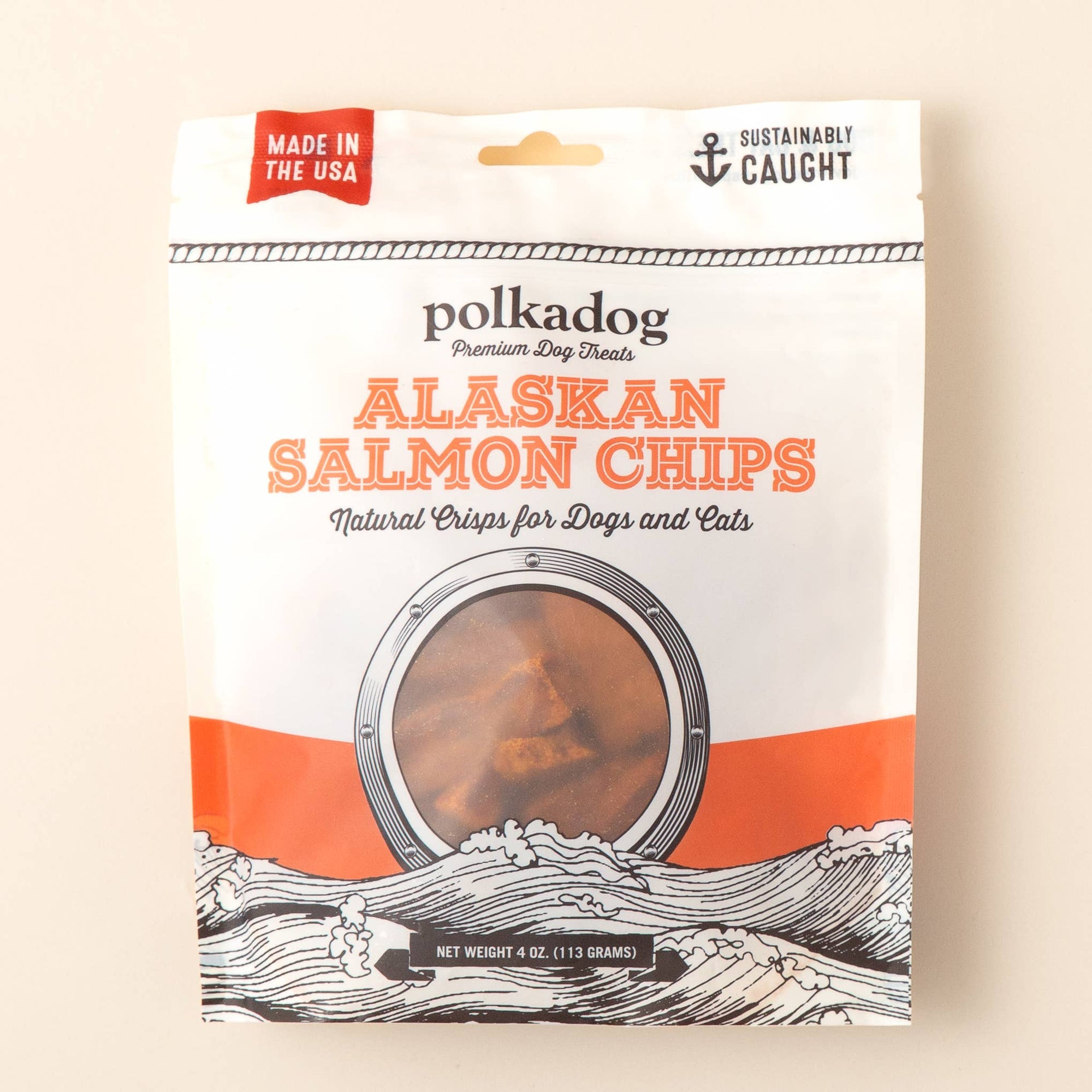 Polkadog - Salmon Chips - 4oz - Dog Treats