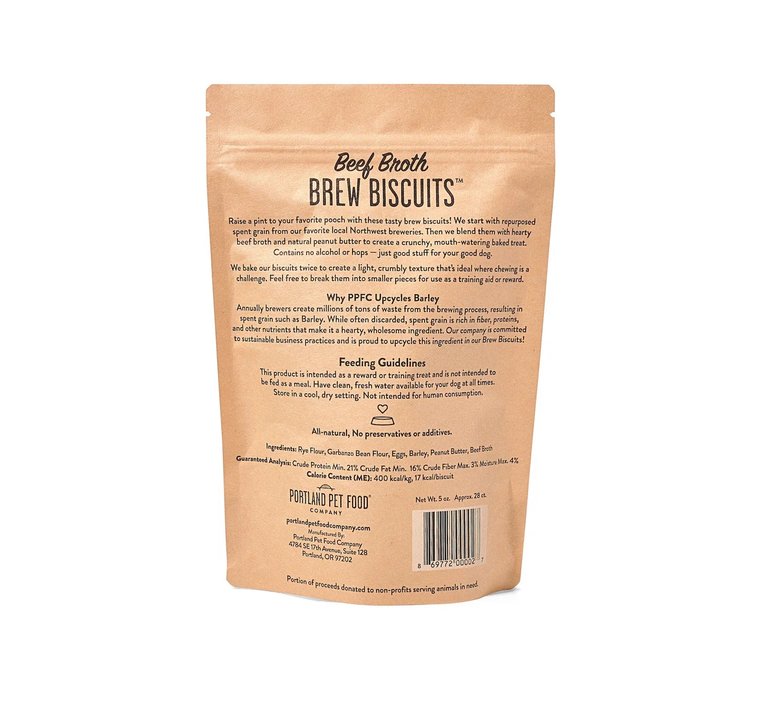 Portland Pet Food Brew Biscuits with Beef Broth