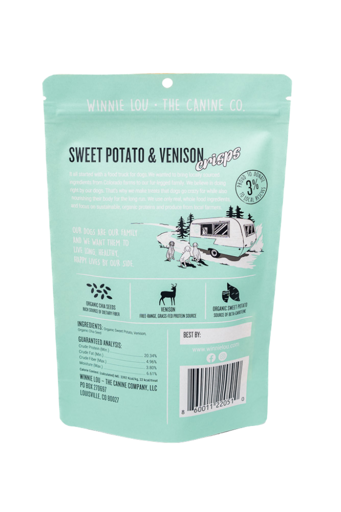 Winnie Lou - Sweet Potato & Venison Crisps