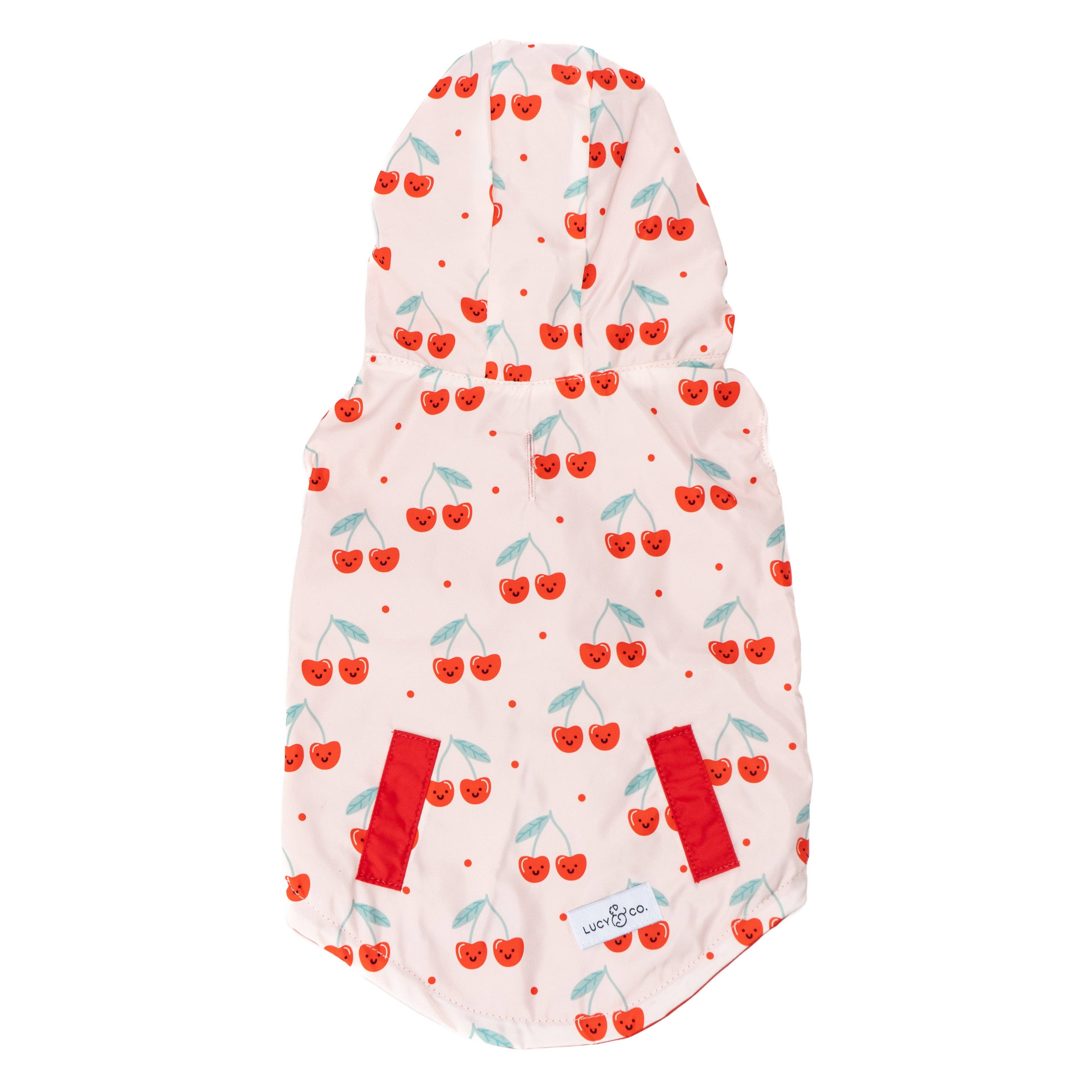 Lucy & Co. - The Cheery Cherries Reversible Raincoat: Large