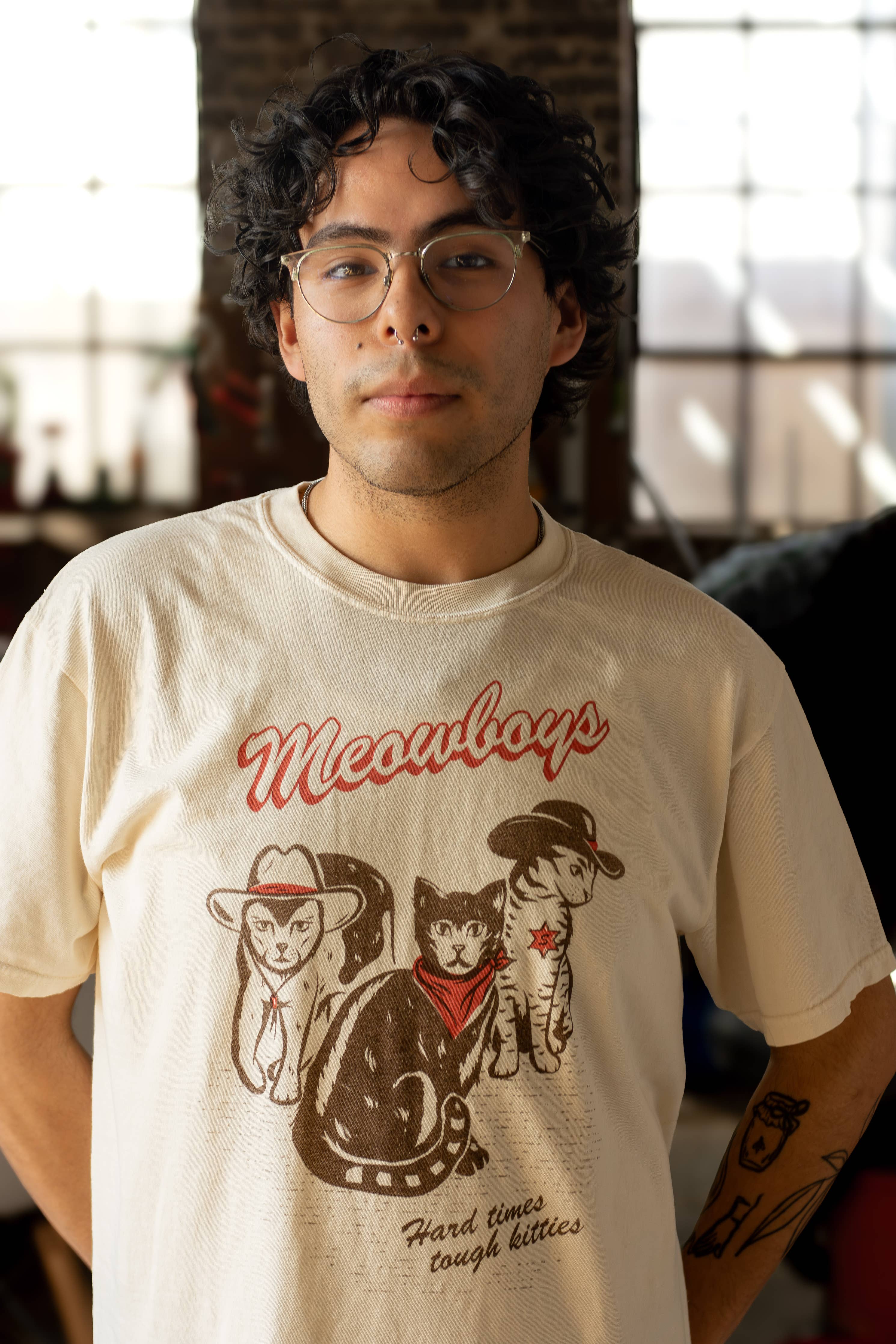 Shop Good - Meowboys Western Tee: Cream / L