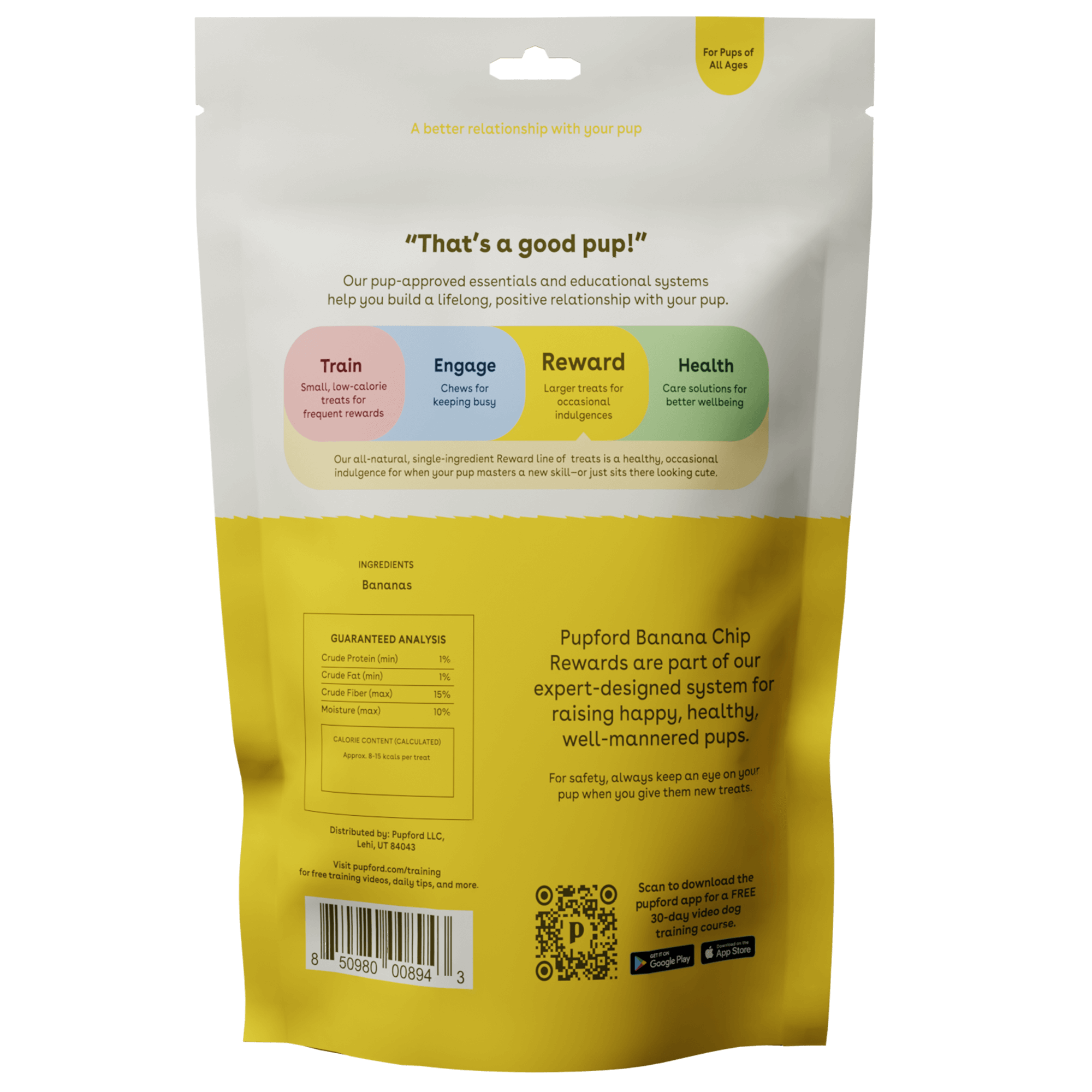 Pupford - Banana Chips 3oz