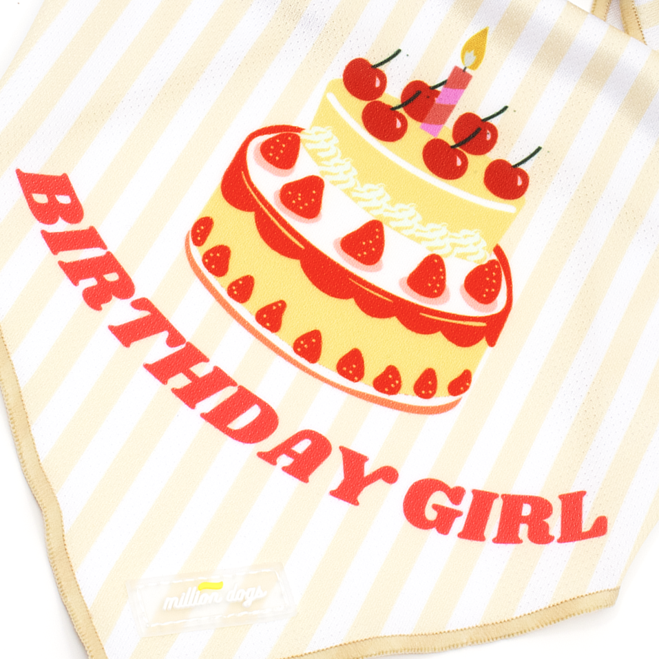 Million Dogs - Cooling Dog Bandana - Birthday Girl