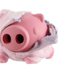 BARK Hambone Pig Hog Rubber Super Chewer Dog Toy Pink Medium