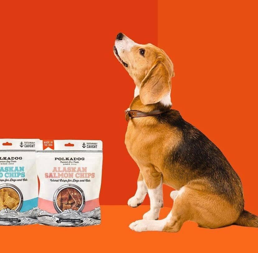 Polkadog - Salmon Chips - 4oz - Dog Treats