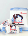 Blushiez - White Bunny Candy Interactive/Nosework 3 Piece Dog Toy: Small