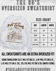 The Clandestine Underground - Cowgirl Beach Club, Western Oversized 90's Sweatshirt: XS/S