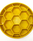 SodaPup Dog Toys - Honeycomb Design eBowl Enrichment Slow Feeder Bowl for Dogs: Yellow