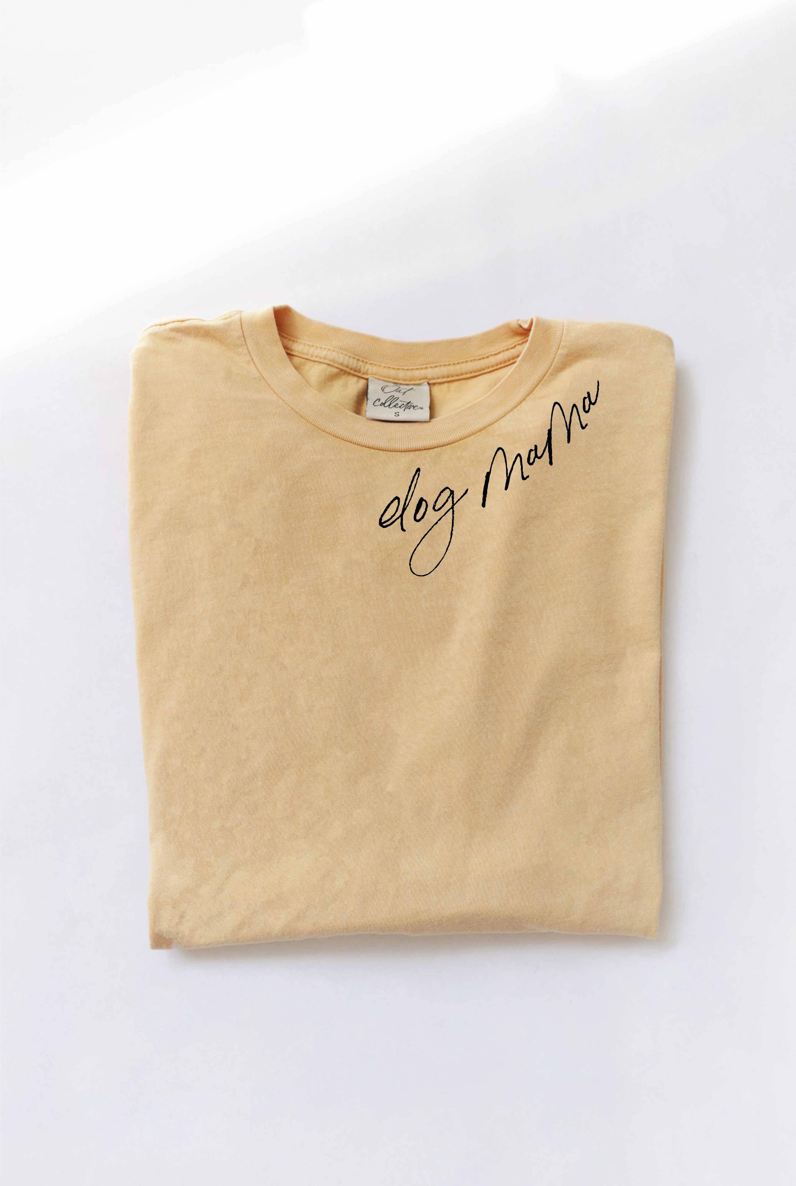 OAT COLLECTIVE - DOG MAMA Mineral Washed Graphic Top: CREAM / XL
