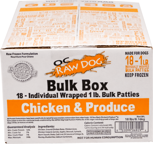 OC Raw Frozen Chicken & Produce