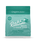 Green Juju Rabbit Recipe with Duck Liver Frozen Patties & Sliders