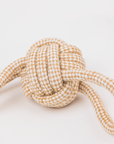 Natural Cotton & Hemp Ball Tug Toy with 2 Handles