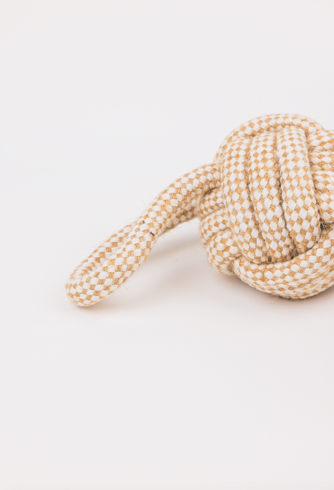 Natural Cotton & Hemp Ball Tug Toy with 2 Handles