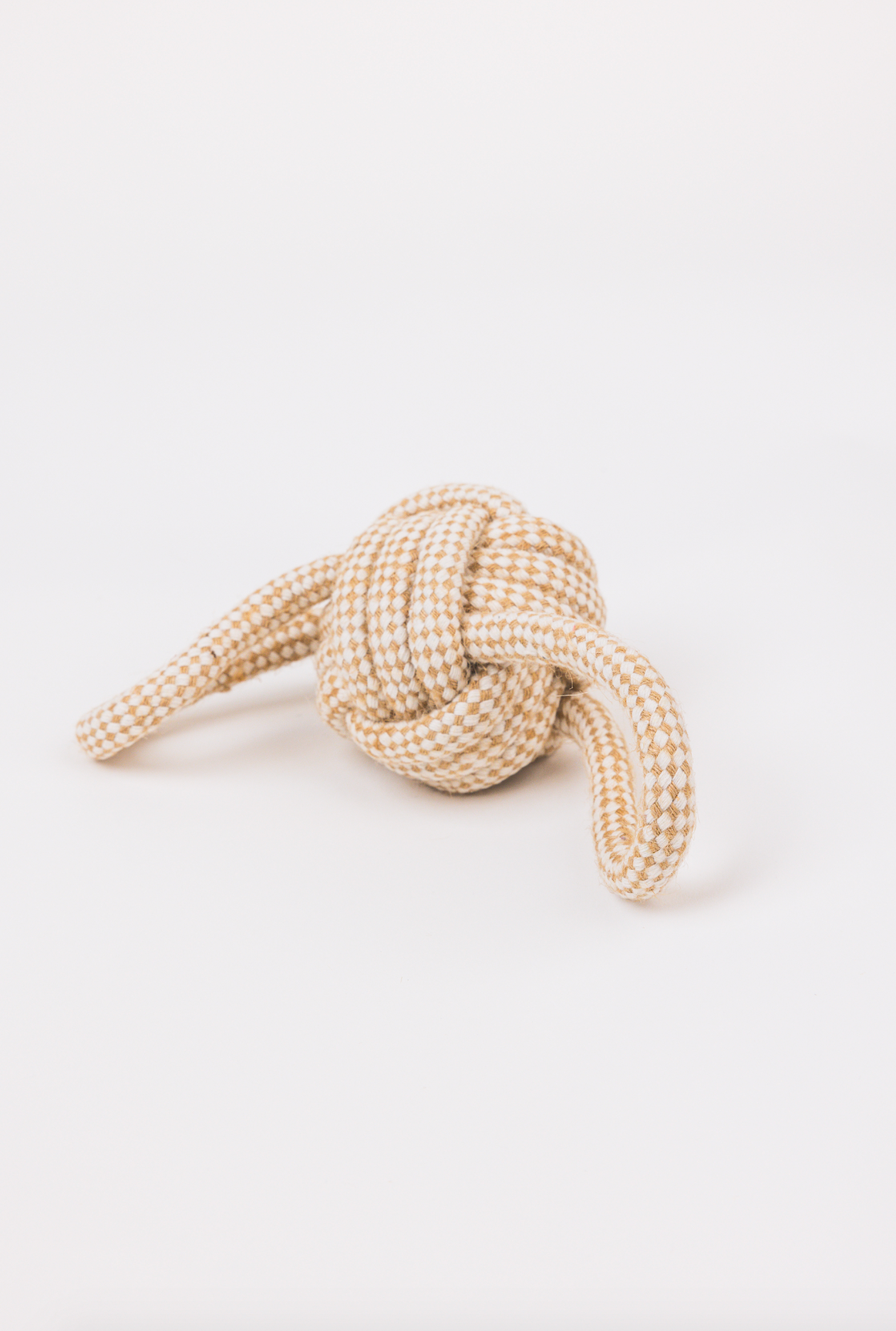 Natural Cotton & Hemp Ball Tug Toy with 2 Handles