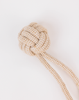 Natural Cotton & Hemp Ball Tug Toy with Long Handle