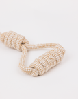 Natural Cotton & Hemp Ball Tug Toy with Long Handle