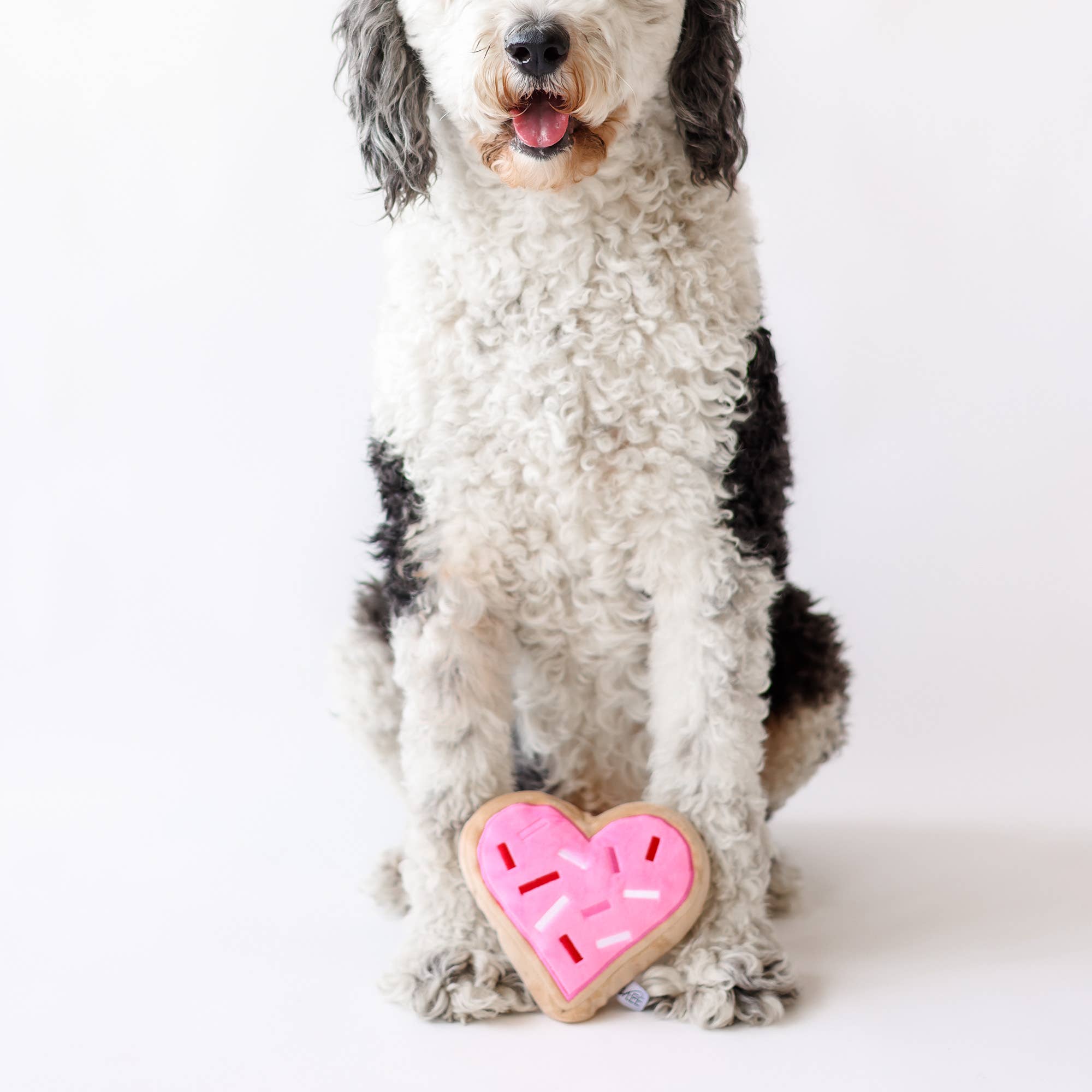 Midlee Designs - Pink Heart Sugar Cookie Dog Toy