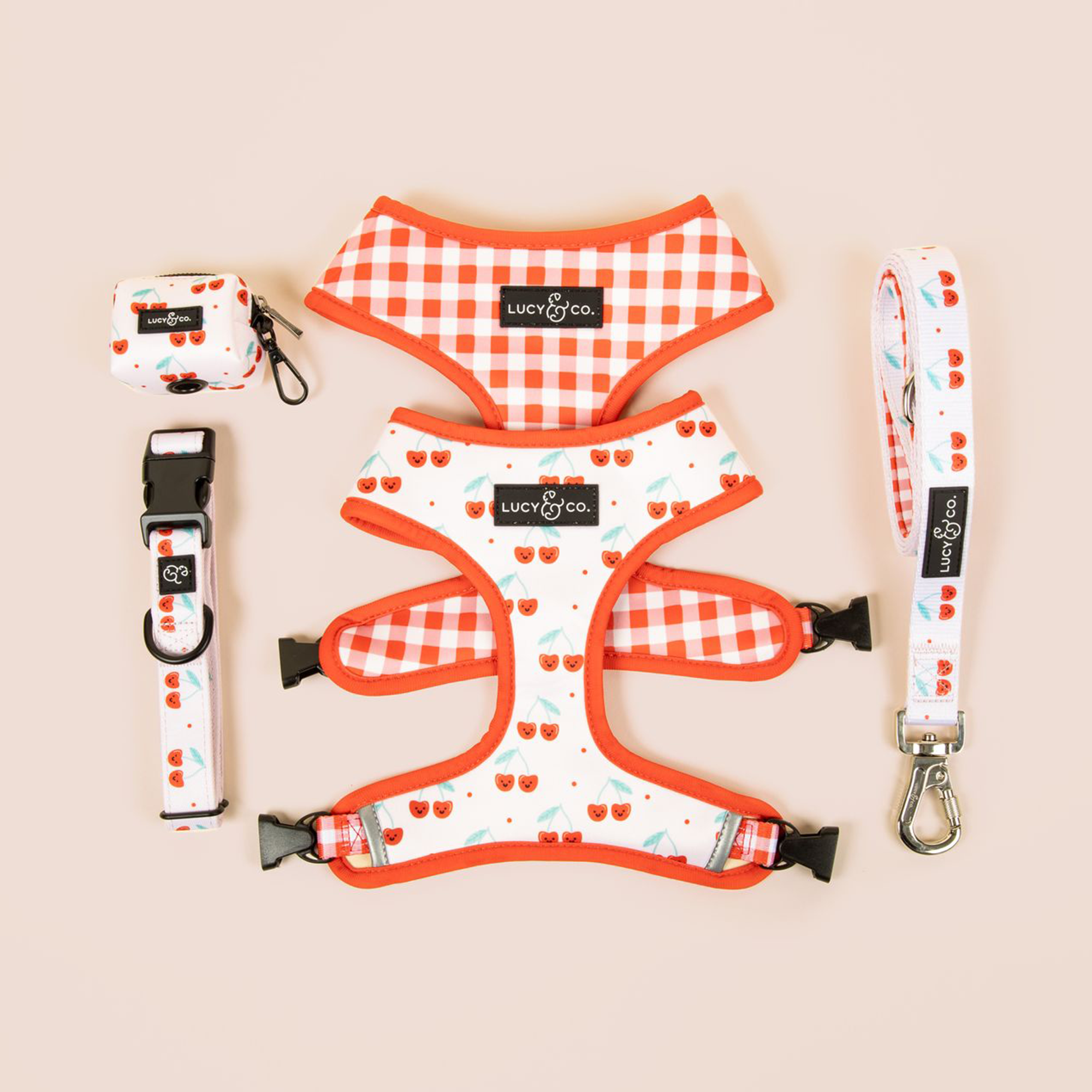 Lucy & Co. - The Cheery Cherries Reversible Harness