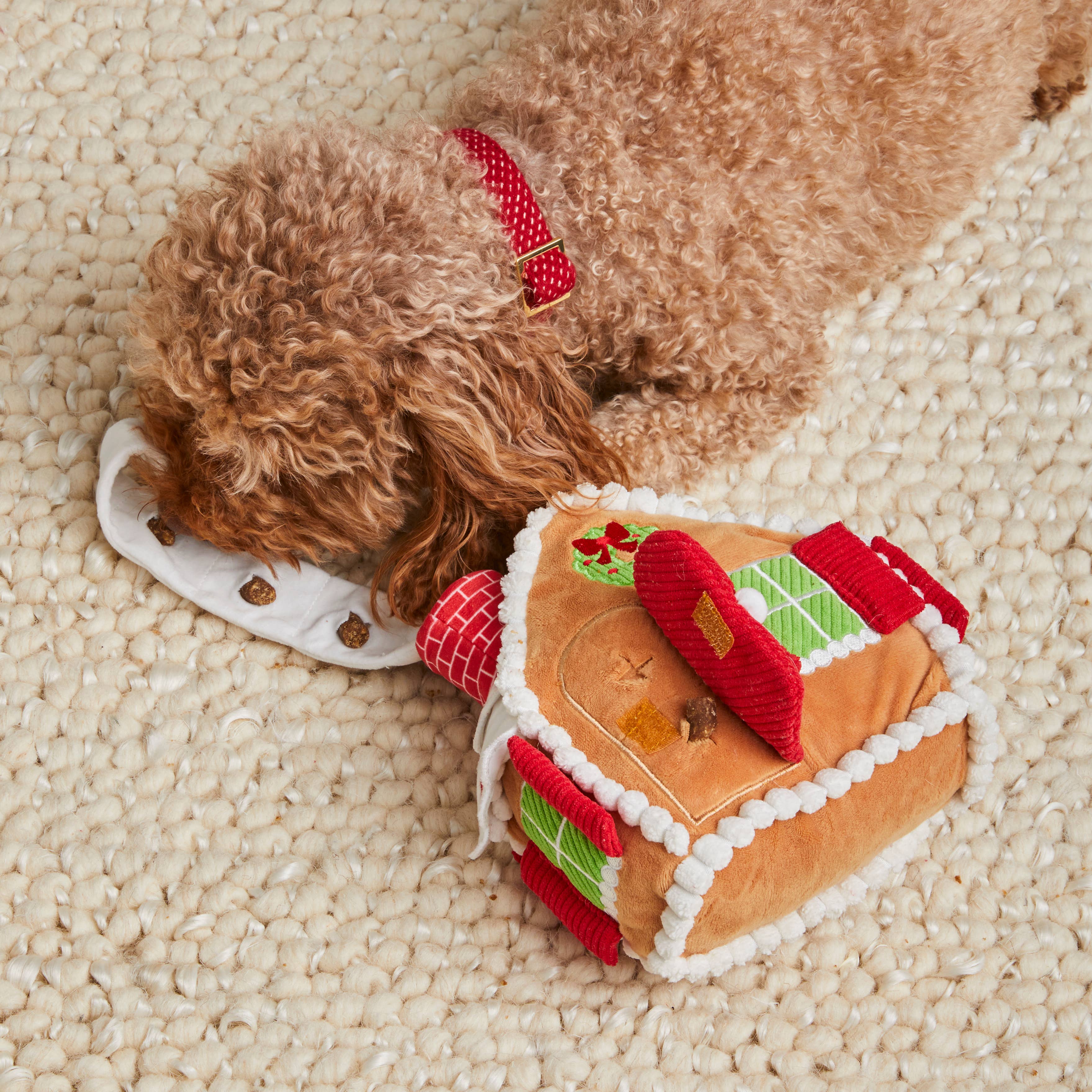 Gingerbread House Interactive Snuffle Holiday Dog Toy The Modern Dog Company Store