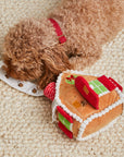 Gingerbread House Interactive Snuffle Holiday Dog Toy