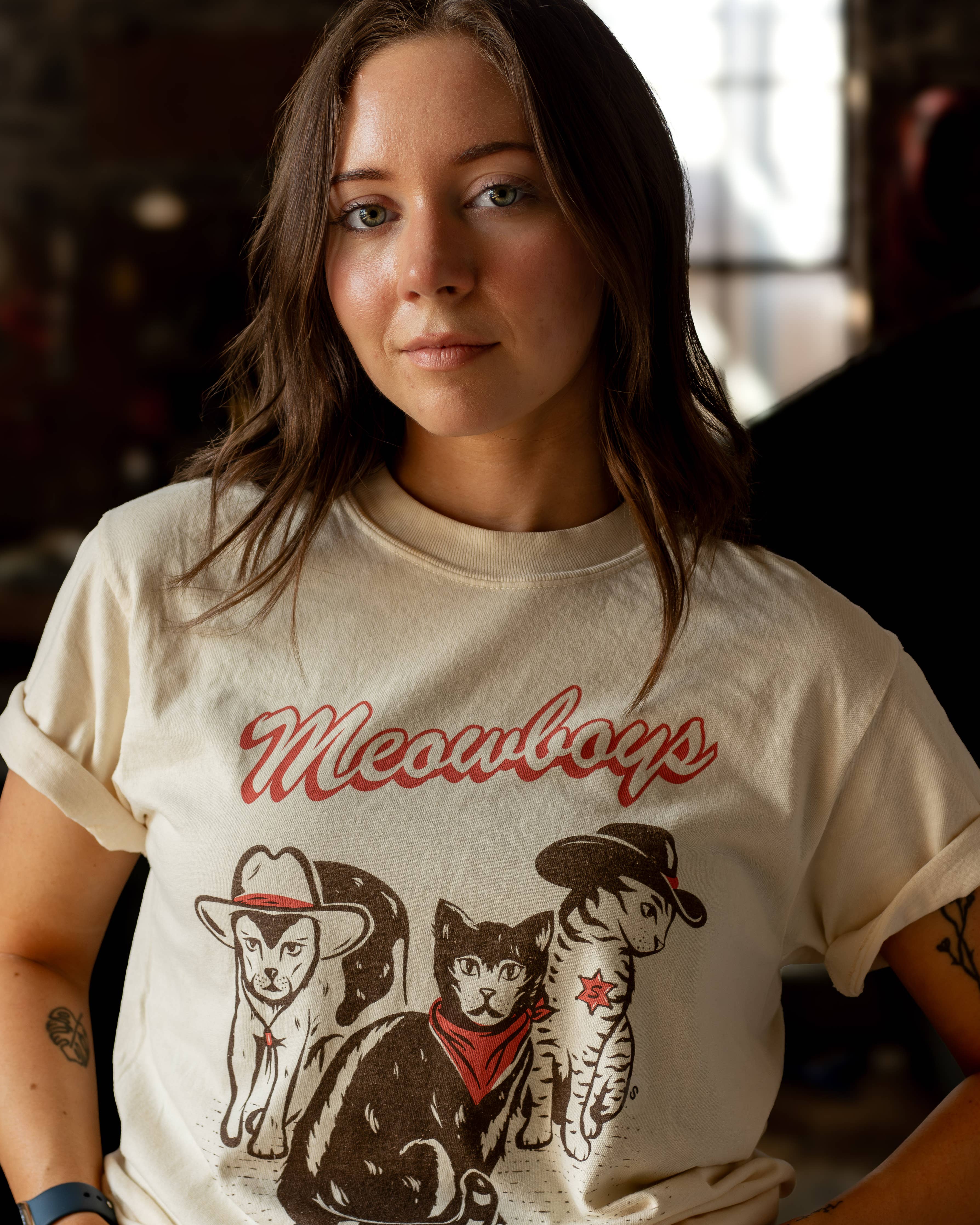 Shop Good - Meowboys Western Tee: Cream / L