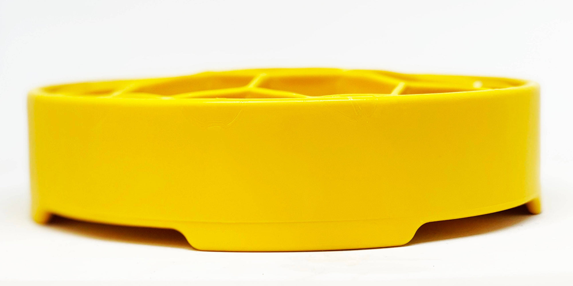 SodaPup Dog Toys - Honeycomb Design eBowl Enrichment Slow Feeder Bowl for Dogs: Yellow