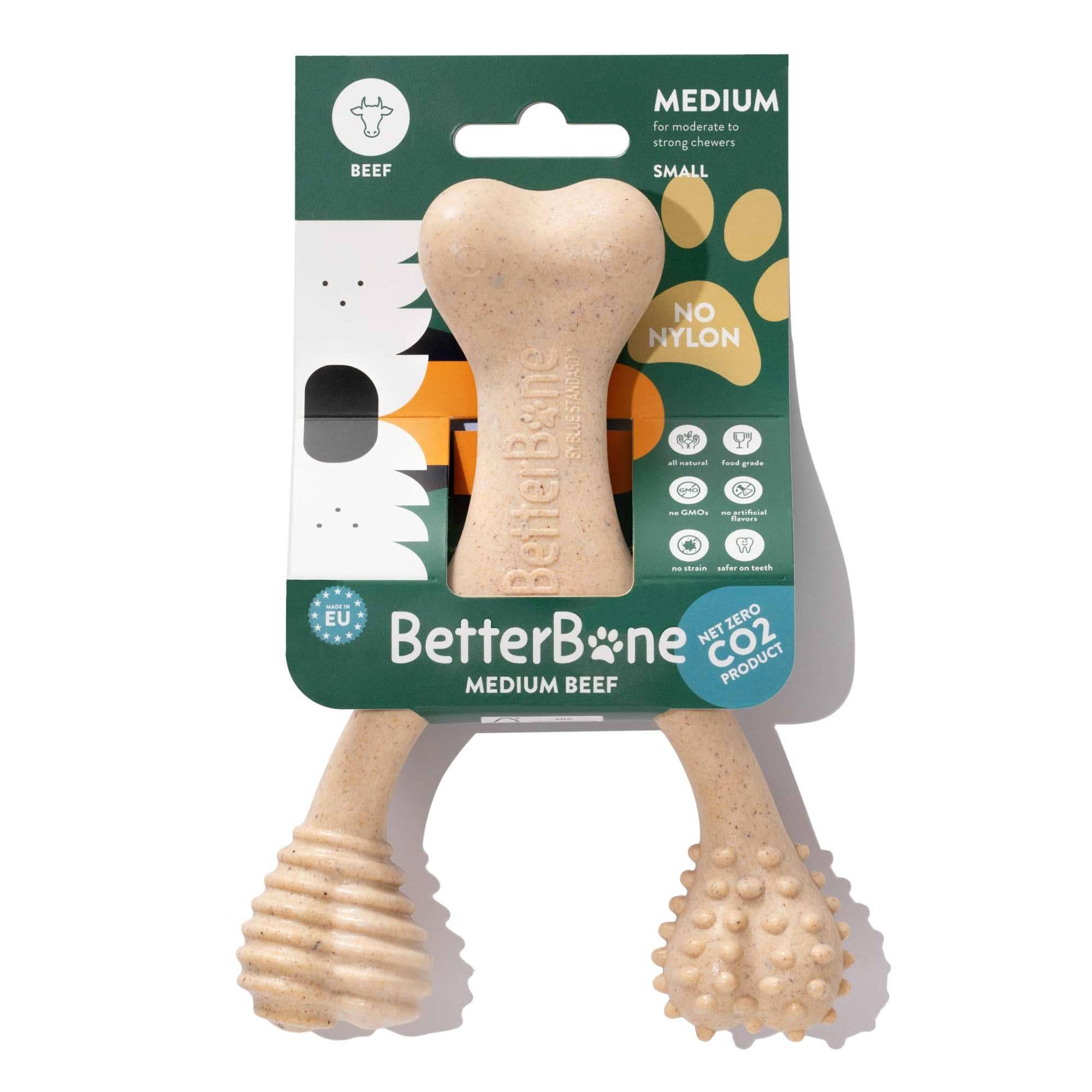 BetterBone Natural Dog Chews - Medium Density Beef, All-Natural No Nylon Sustainable