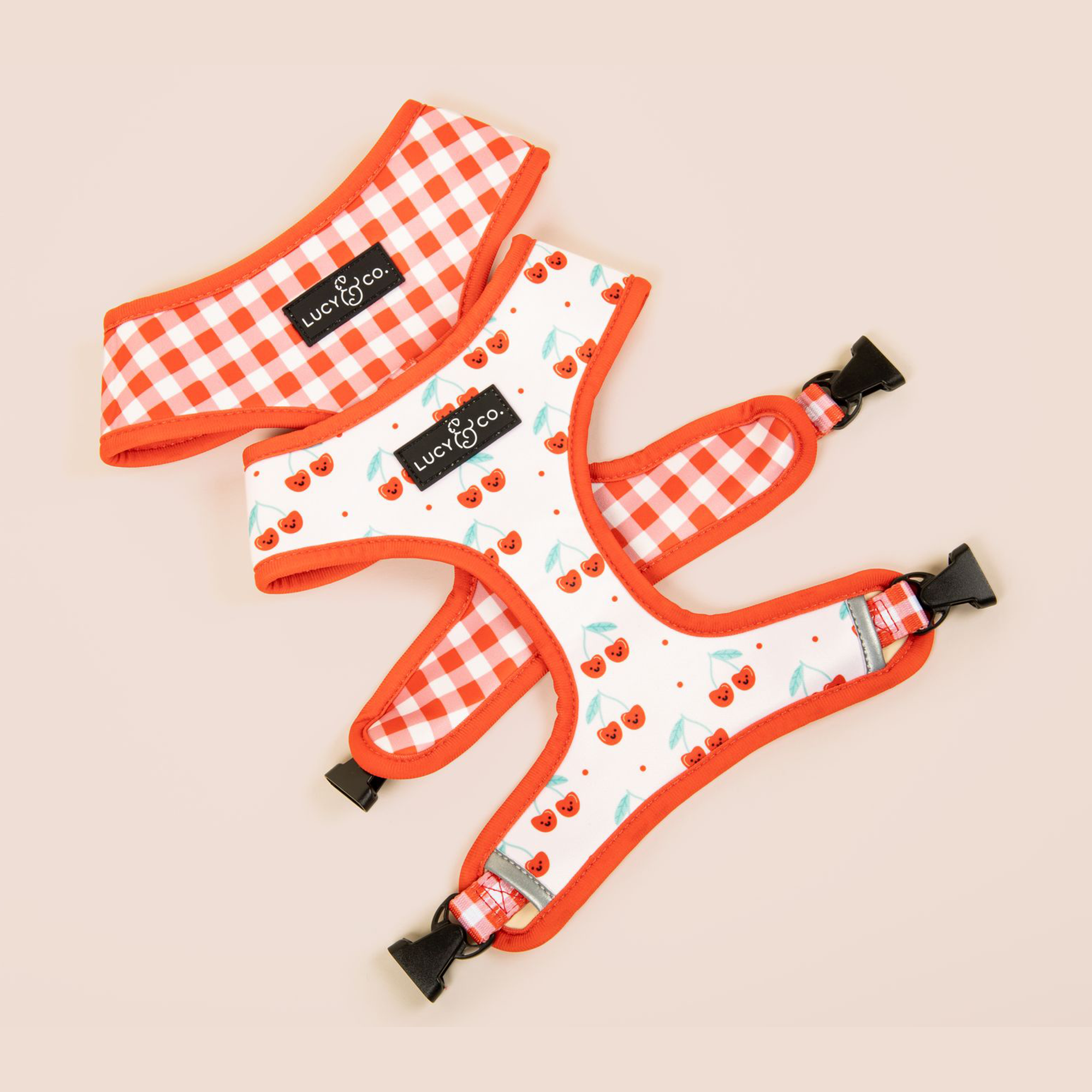 Lucy & Co. - The Cheery Cherries Reversible Harness