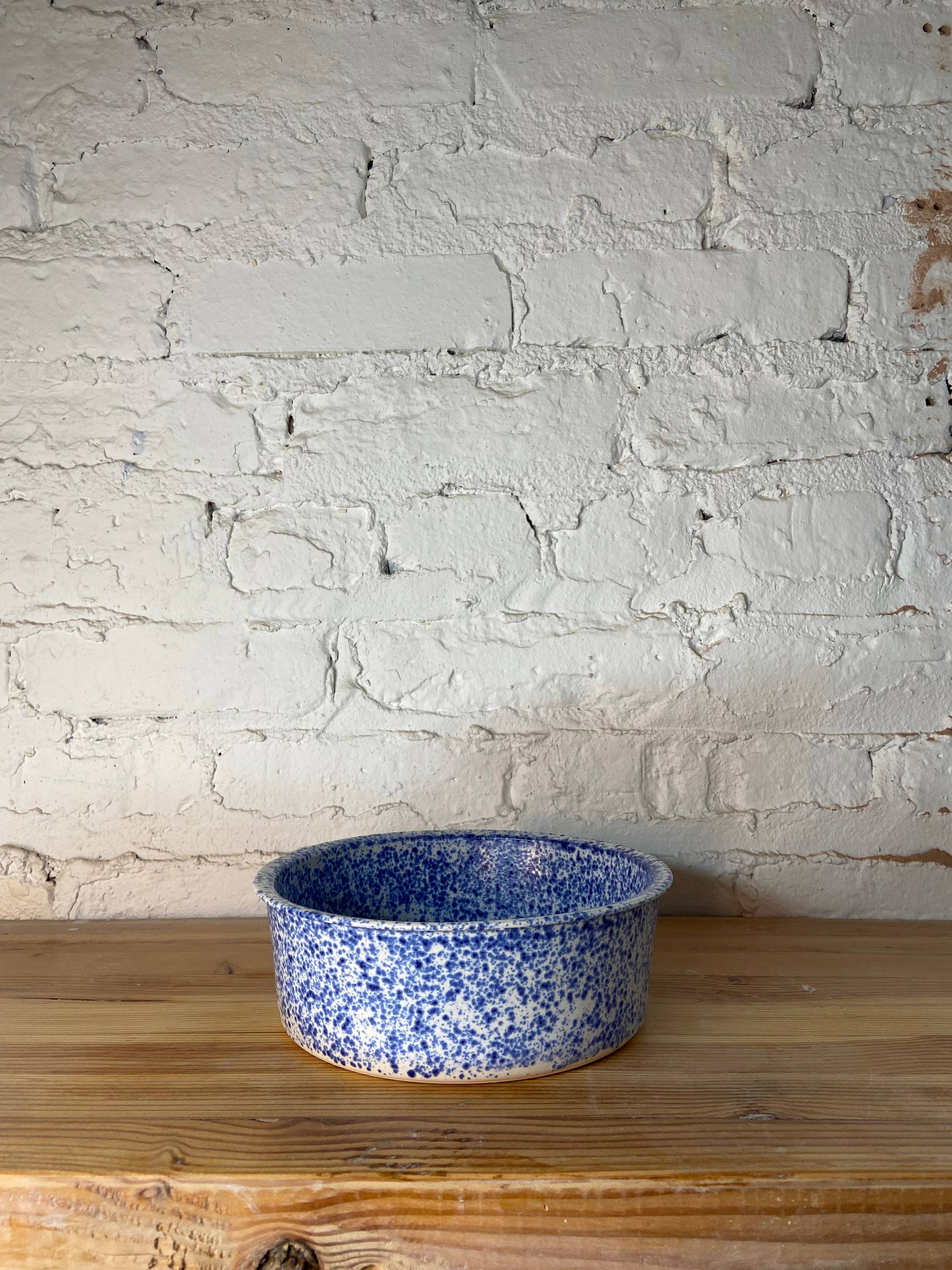 Rise and Shine Ceramics - Dog Bowl: Blue Speckle