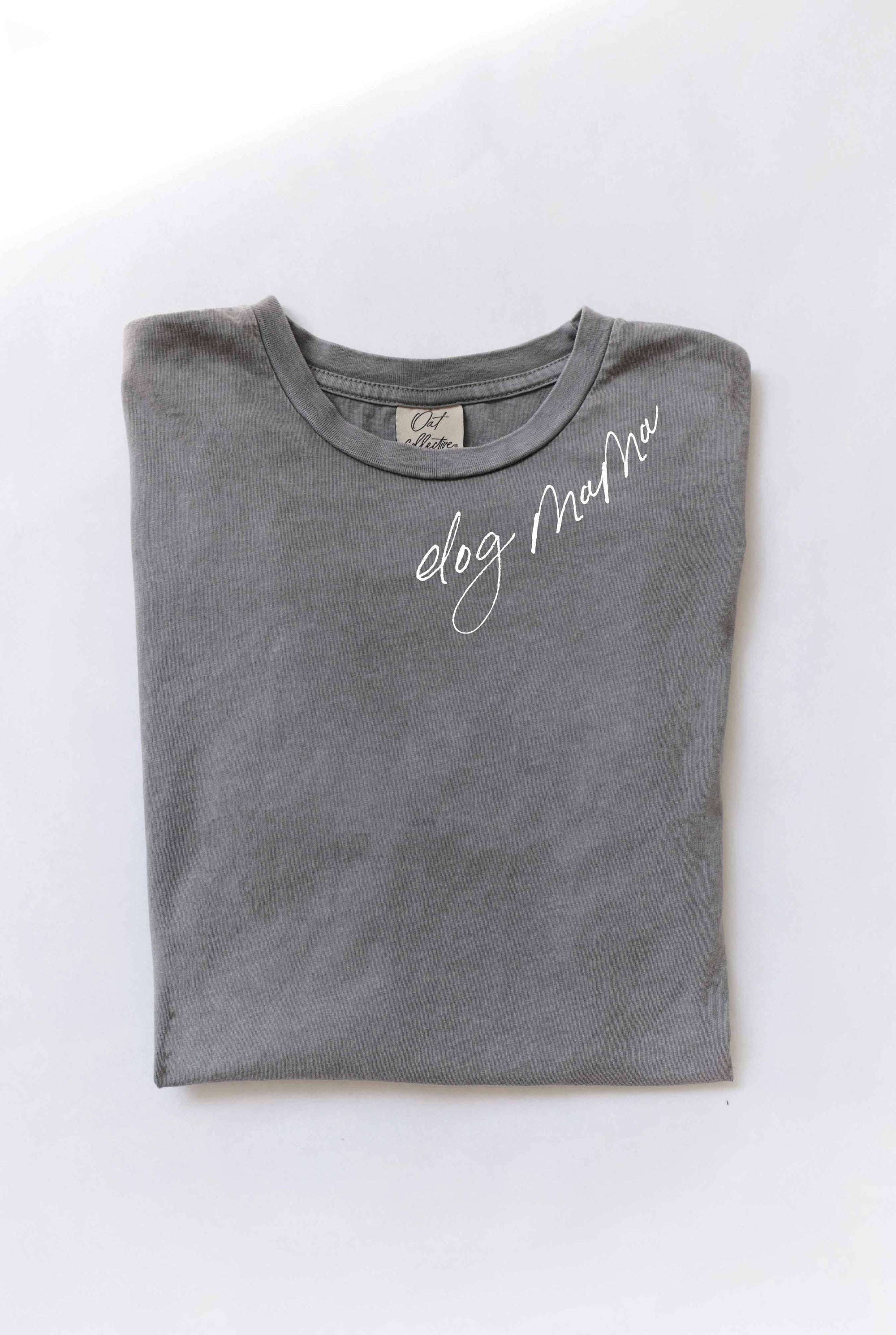 OAT COLLECTIVE - DOG MAMA Mineral Washed Graphic Top: CREAM / XL