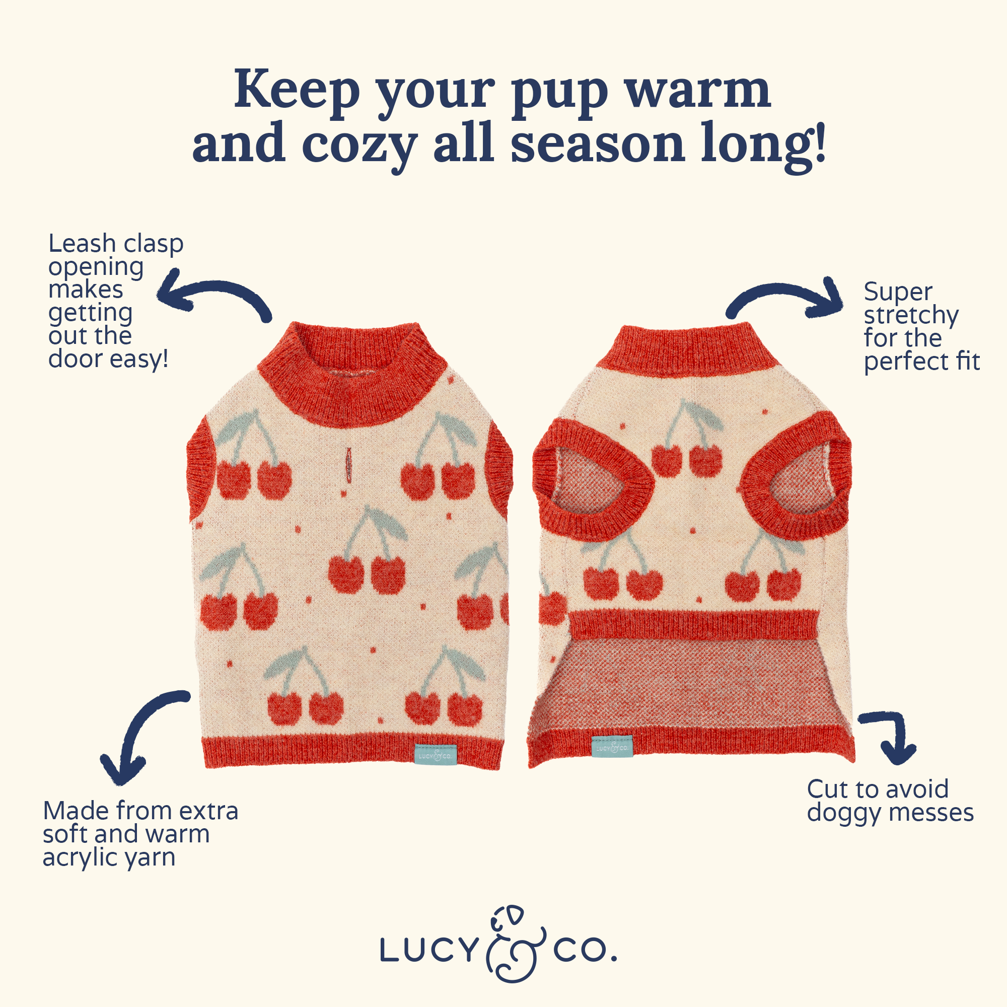 Lucy & Co. - The Cheery Cherries Sweater