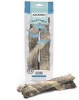 Icelandic+ Hand Wrapped Cod Skin Long Chew Stick Dog Treats 4.6-oz Bag