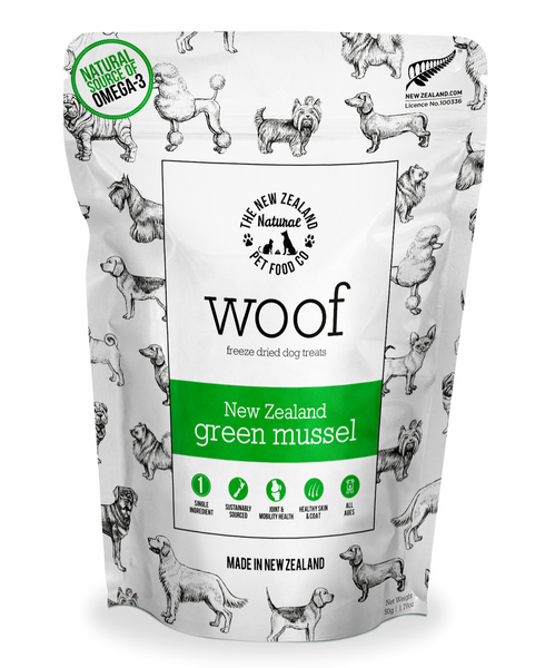 The NZ Natural Pet Food Co. Freeze Dried Green Mussels The Modern Dog Company Store