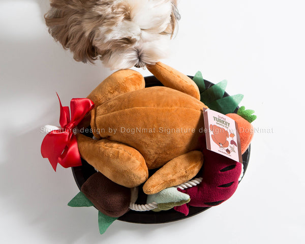 Stuffed Turkey Snuffle Dog Toy 3 in 1 Hide and Seek toy The Modern Dog Company Store