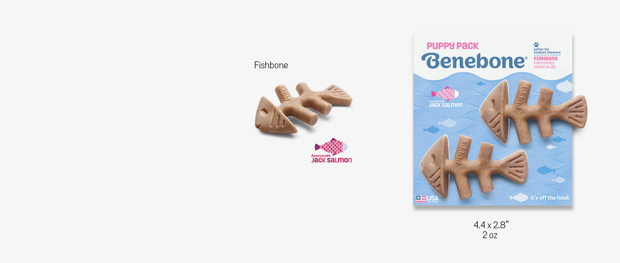 Benebone Fishbone - Puppy 2/Pack